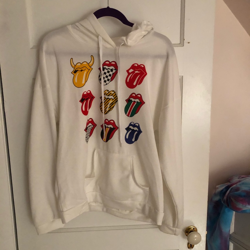 Rolling Stones white sweatshirt